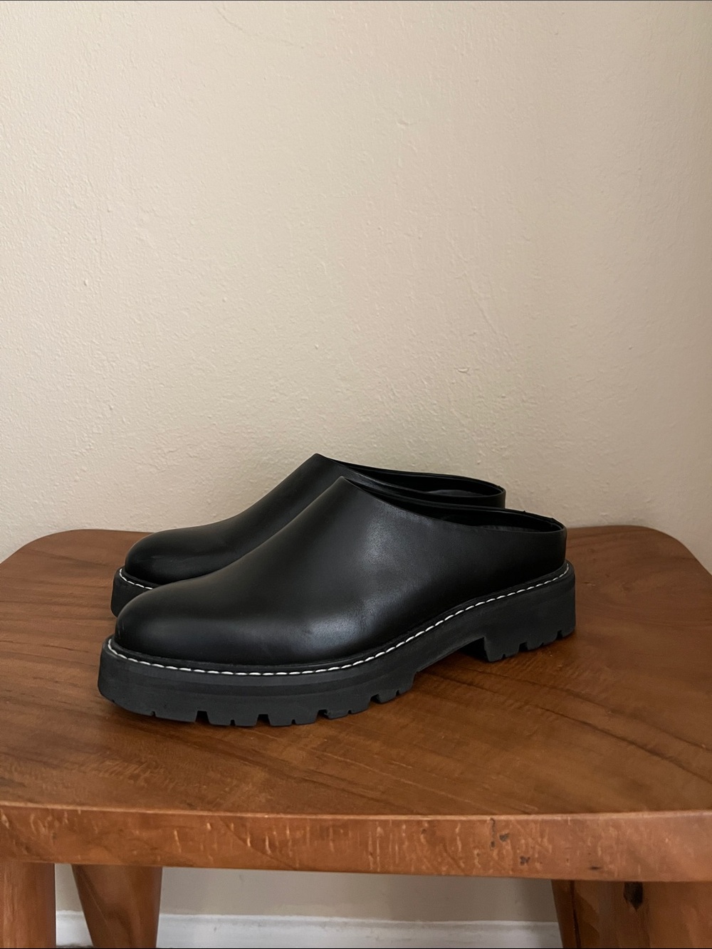 Jenni Kayne Leather Lug Mule in Black - 37 - Picture 5 of 8